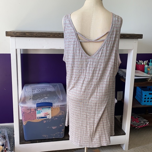Striped Sleeveless Tunic - Picture 2 of 4